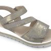 Sling-Back GABOR | Gabor 4.640 Lala Platform Wedge Sandal Metallic