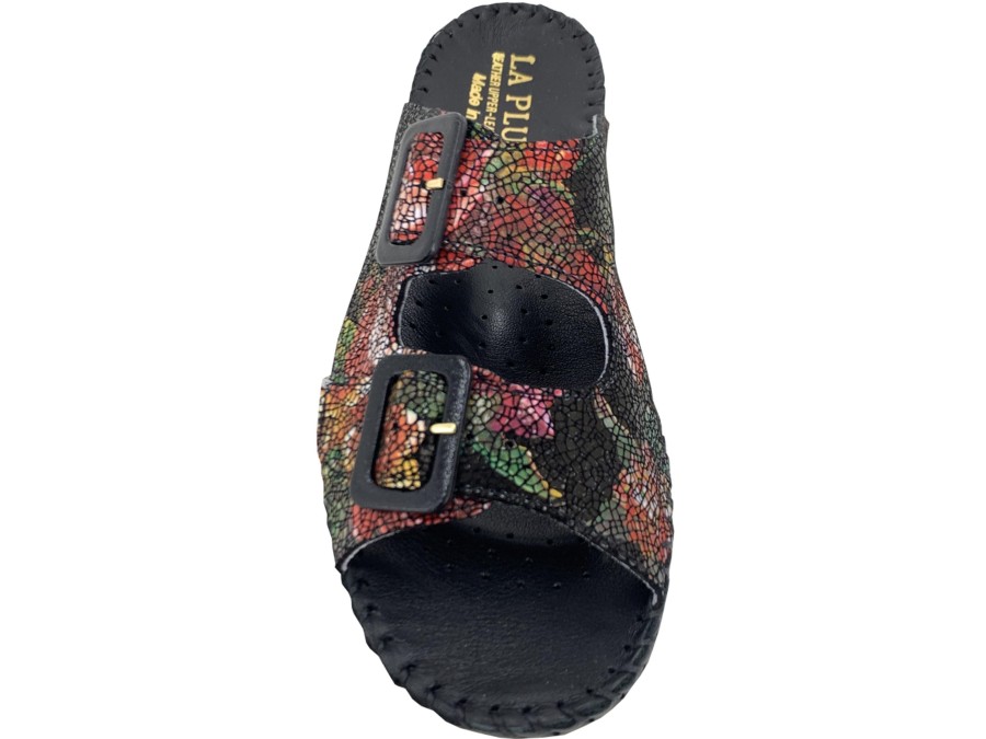 Slides LA PLUME | La Plume Jen Slide Black Multi Black/Mult