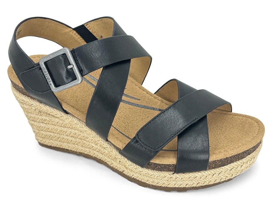 Espadrille AETREX | Aetrex Anna Platfrom Wedge Espadrille Black