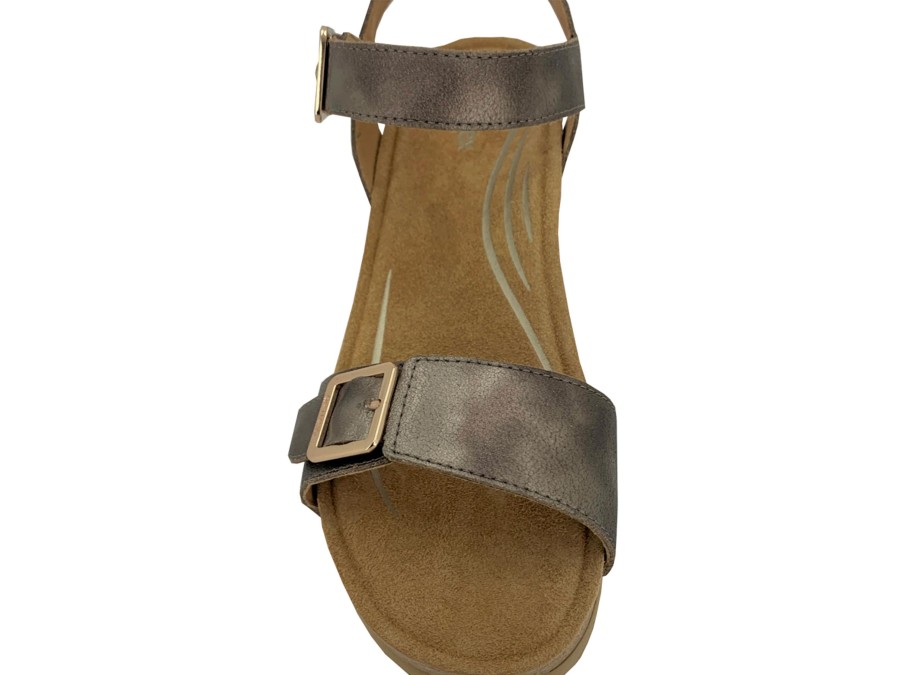 Sling-Back AETREX | Aetrex Lexa Wedge Sandal Bronze