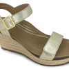 Sling-Back AETREX | Aetrex Sydney Quarter Strap Sandal Champagne