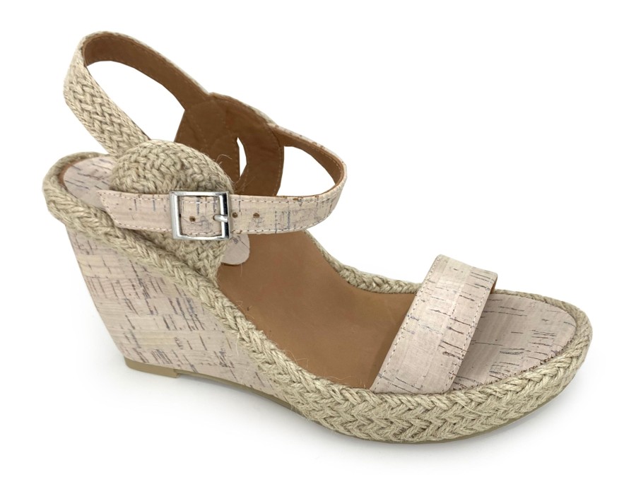 Sling-Back L'AMOUR DES PIEDS | L'Amour Des Pieds Iditri Wedge Sandal Cream Cork