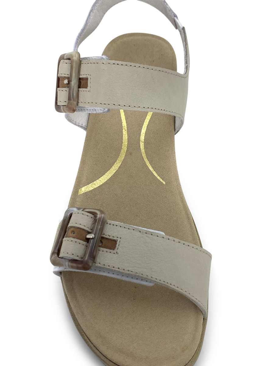 Sling-Back NAOT | Naot Mode Quarter Strap Heel Ivory White Ivory/White