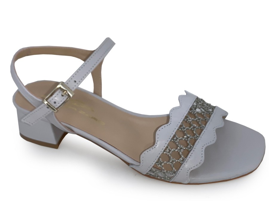 Sling-Back BRENDA ZARO | Brenda Zaro 4345A Enya Quarter Strap Sandal Pearl