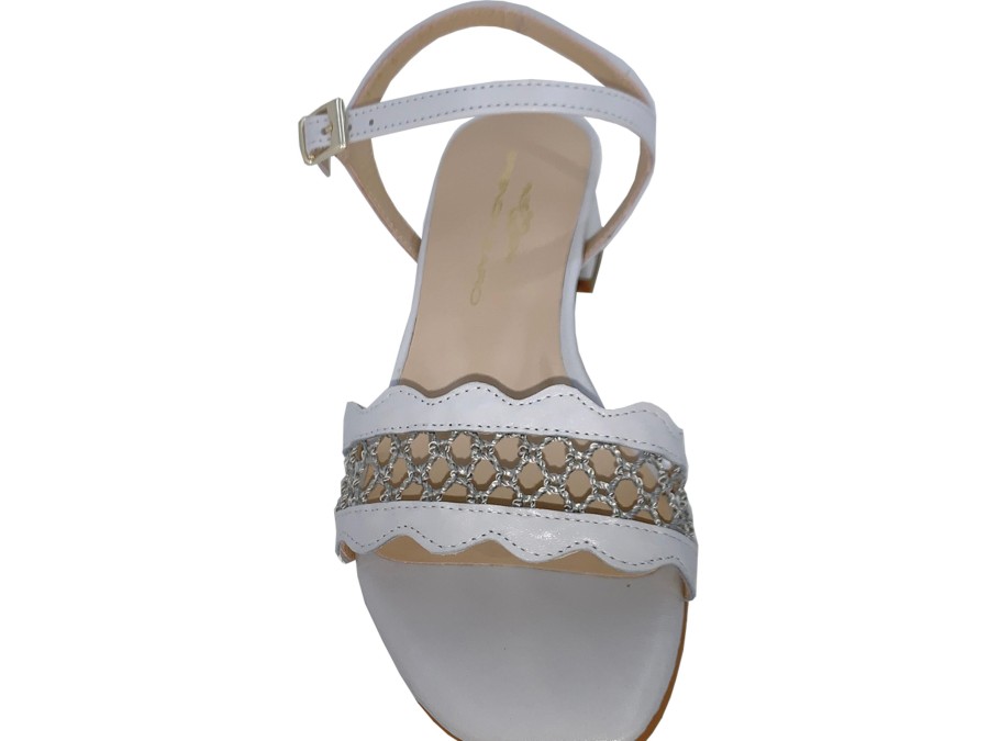 Sling-Back BRENDA ZARO | Brenda Zaro 4345A Enya Quarter Strap Sandal Pearl