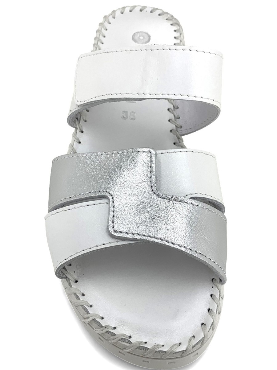 Slides ERIC MICHAEL | Eric Micael Darien Slide White Silver White/Silver