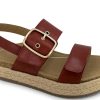 Slides AETREX | Aetrex Vania Platform Sandal Red