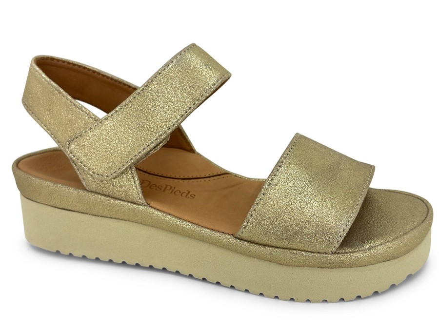 Sling-Back L'AMOUR DES PIEDS | L'Amour Des Pieds Abrilla Platform Sandal Gold