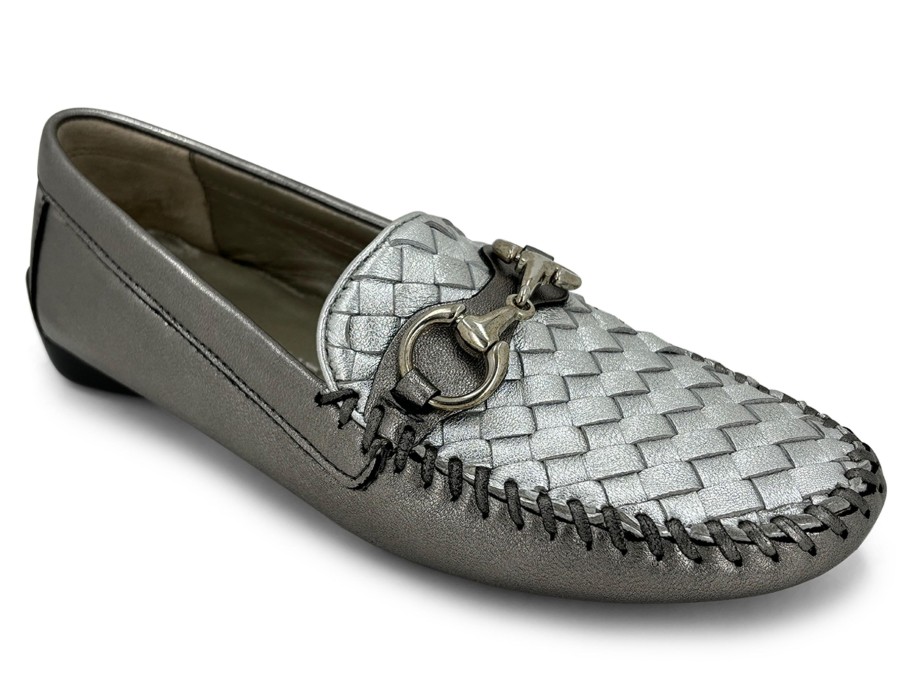 Moccasins ROBERT ZUR | Robert Zur Perlata Loafer Anthracite Silver Anth/Silver