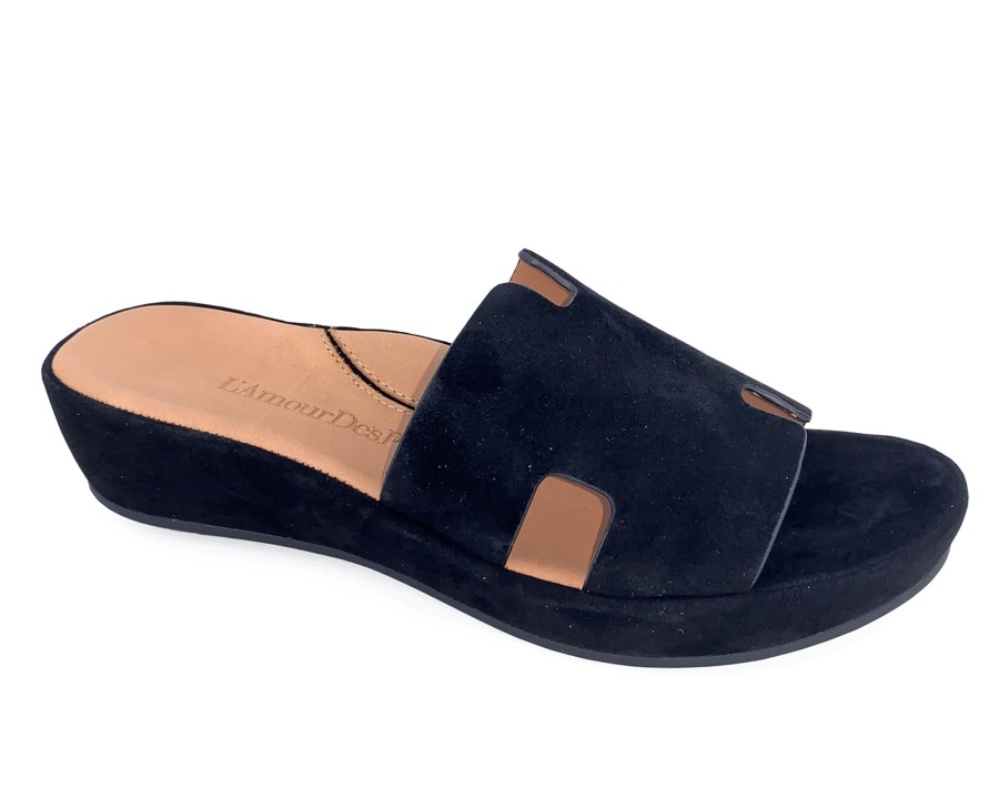 Slides L'AMOUR DES PIEDS | L'Amour Des Pieds Catiana Women'S Slide Sandal Black