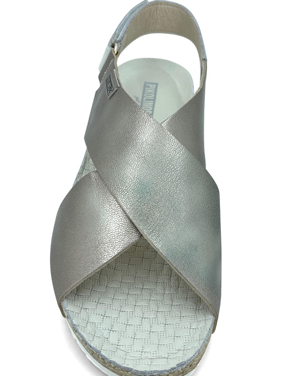 Sling-Back PIKOLINOS | Pikolinos Mahon 0912 Sling-Back Sandal Pewter