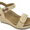 Espadrille AETREX | Aetrex Sydney Quarter Strap Espadrille Wedge Natural