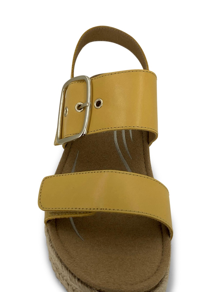 Sling-Back AETREX | Aetrex Vania Platform Sandal Yellow