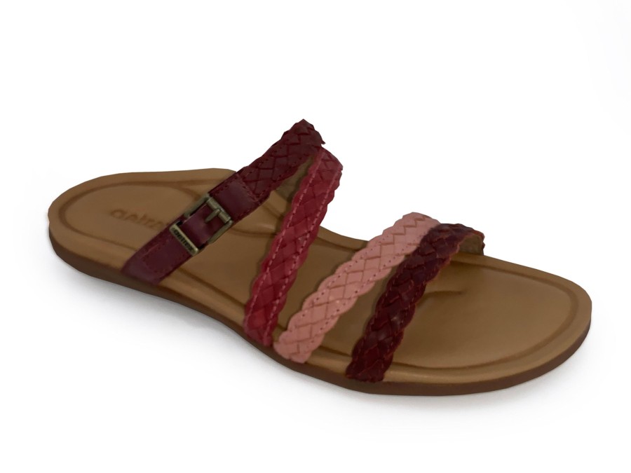 Slides AETREX | Aetrex Brielle Women'S Slide Sandal Red Multi Red_Mult