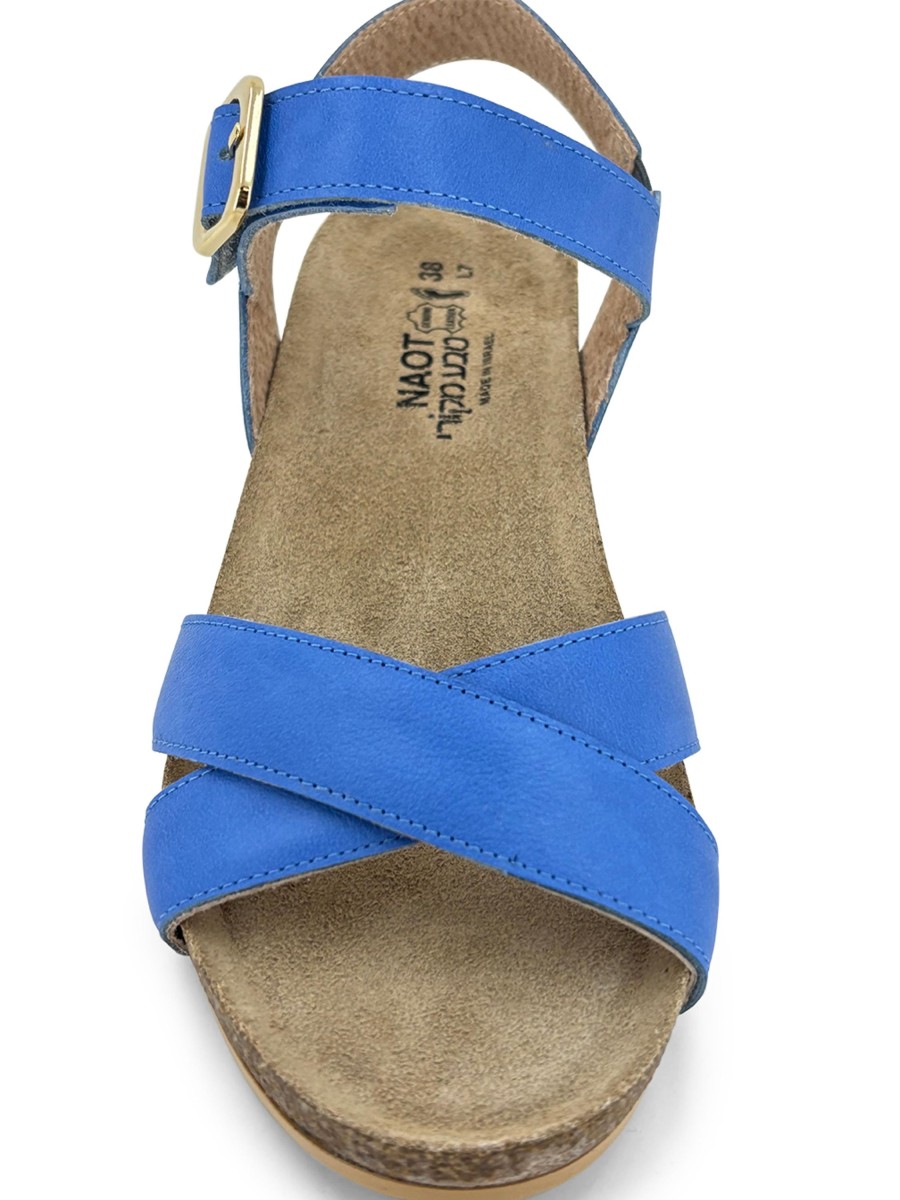 Sling-Back NAOT | Naot Throne Wedge Sandal Blue