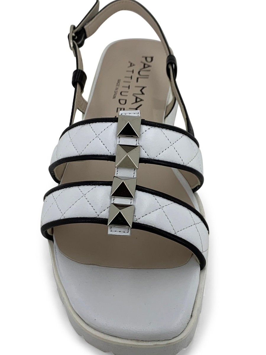 Sling-Back PAUL MAYER | Paul Mayer Proud Sling-Back Sandal White Black White/Black