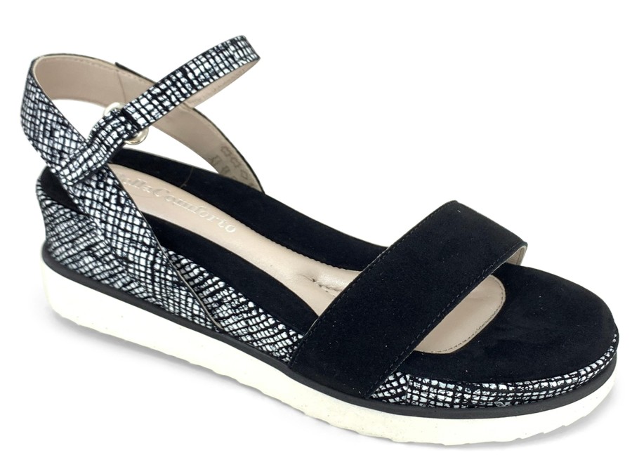 Sling-Back BELLA COMFORTO | Bella Comforto Dalia Sandal Black White Black/White