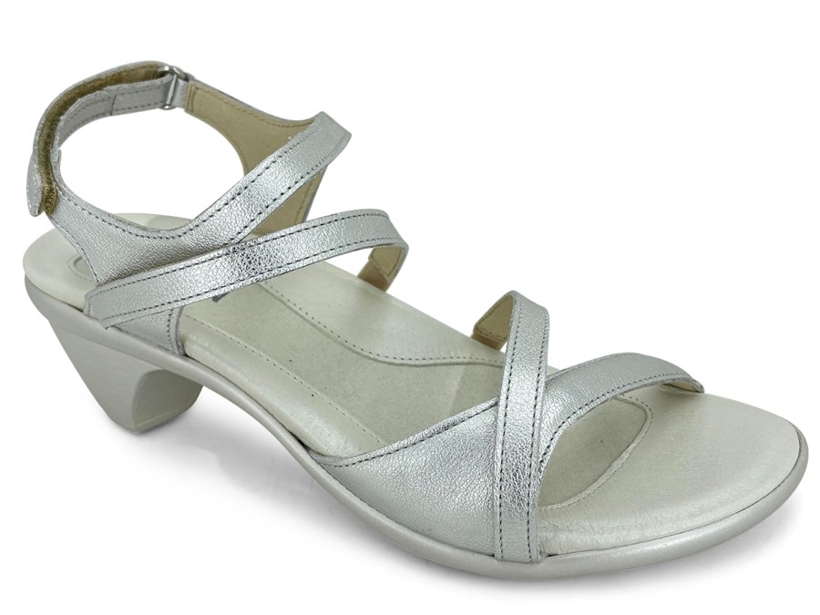 Sling-Back NAOT | Naot Limit Quarter Strap Heel Silver