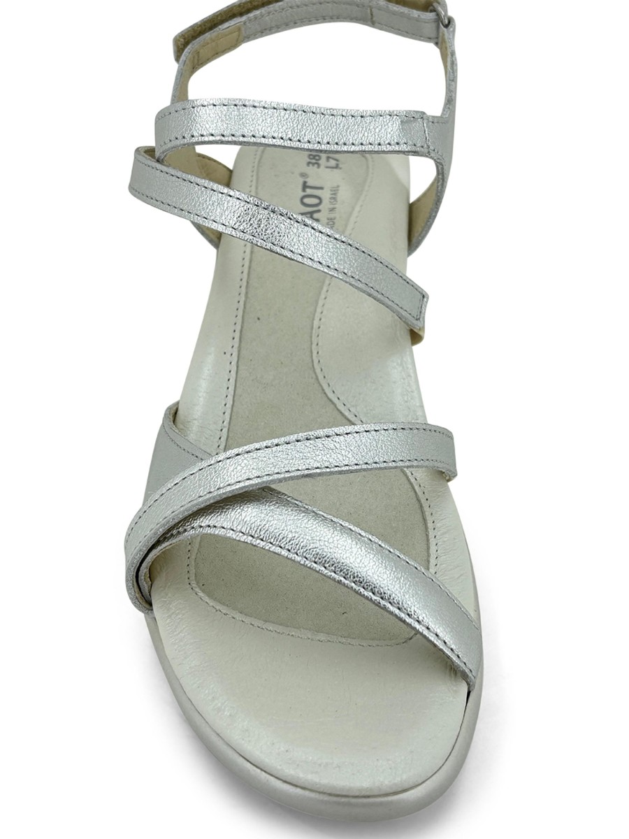 Sling-Back NAOT | Naot Limit Quarter Strap Heel Silver