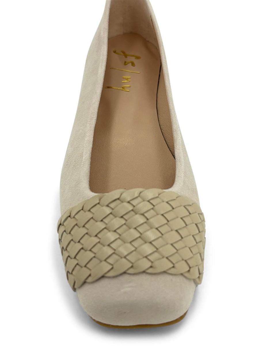 Ballets FRENCH SOLE FS/NY | French Sole Via Braid Ballet Beige