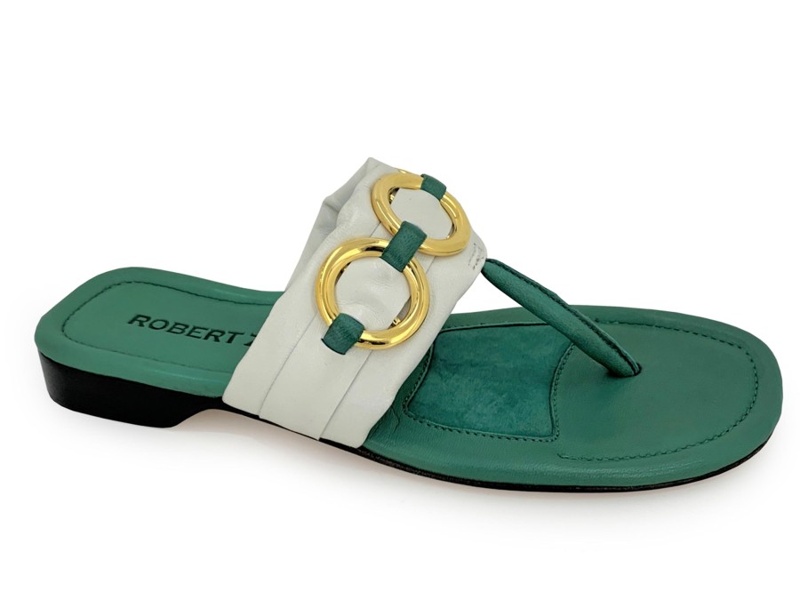 Thong Sandals ROBERT ZUR | Robert Zur Kai Thong Sandal Jade White Jade/White