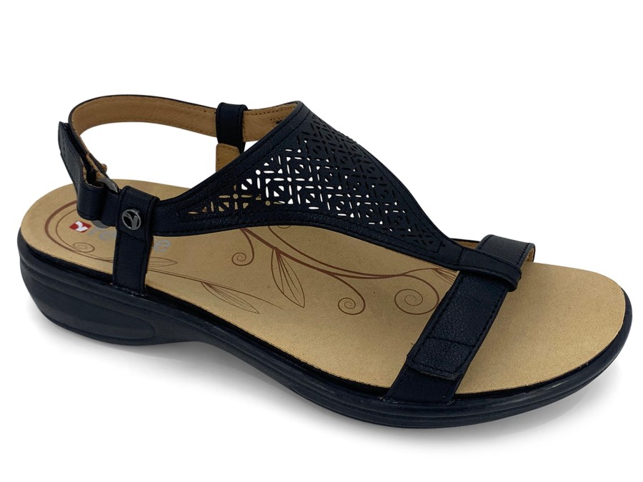 Sling-Back REVERE SHOES | Revere Santa Fe Sandal Black