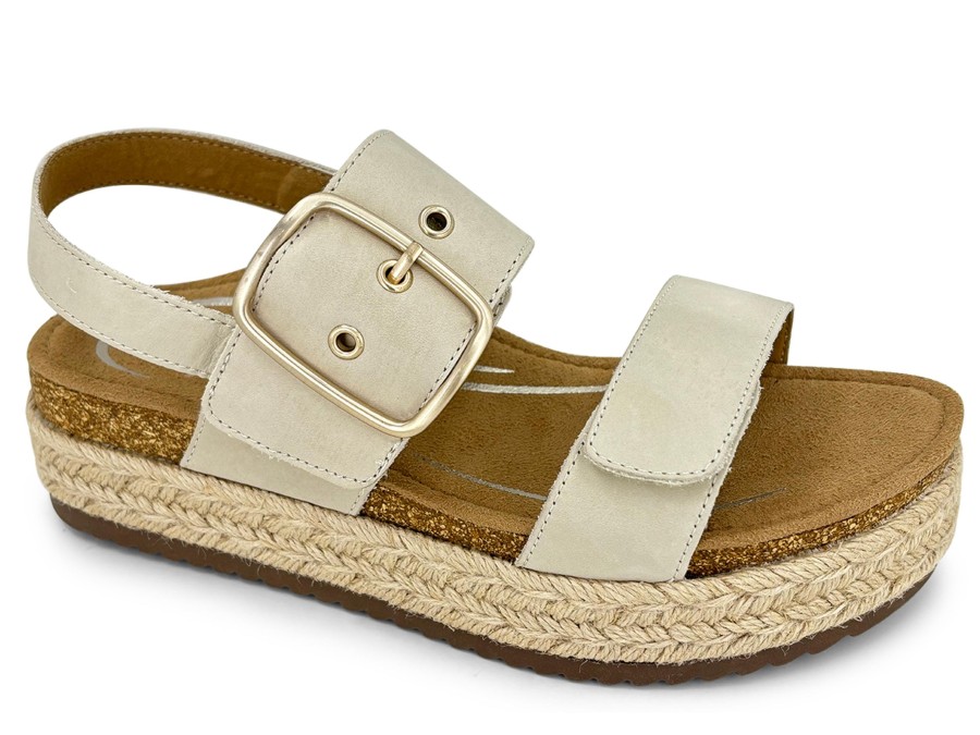 Espadrille AETREX | Aetrex Vania Platform Sandal Cream