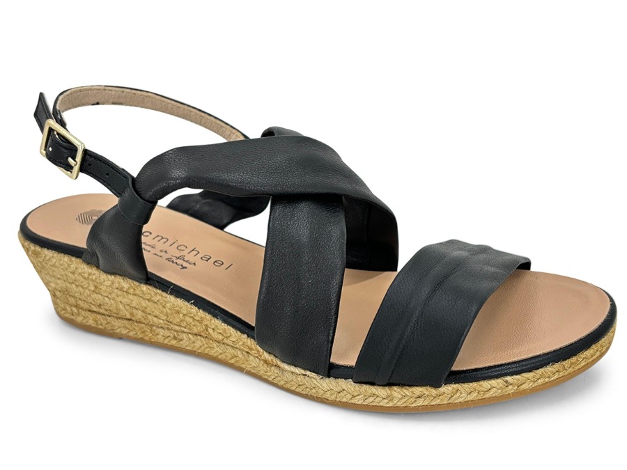 Sling-Back ERIC MICHAEL | Eric Michael Coco Espadrilles Black