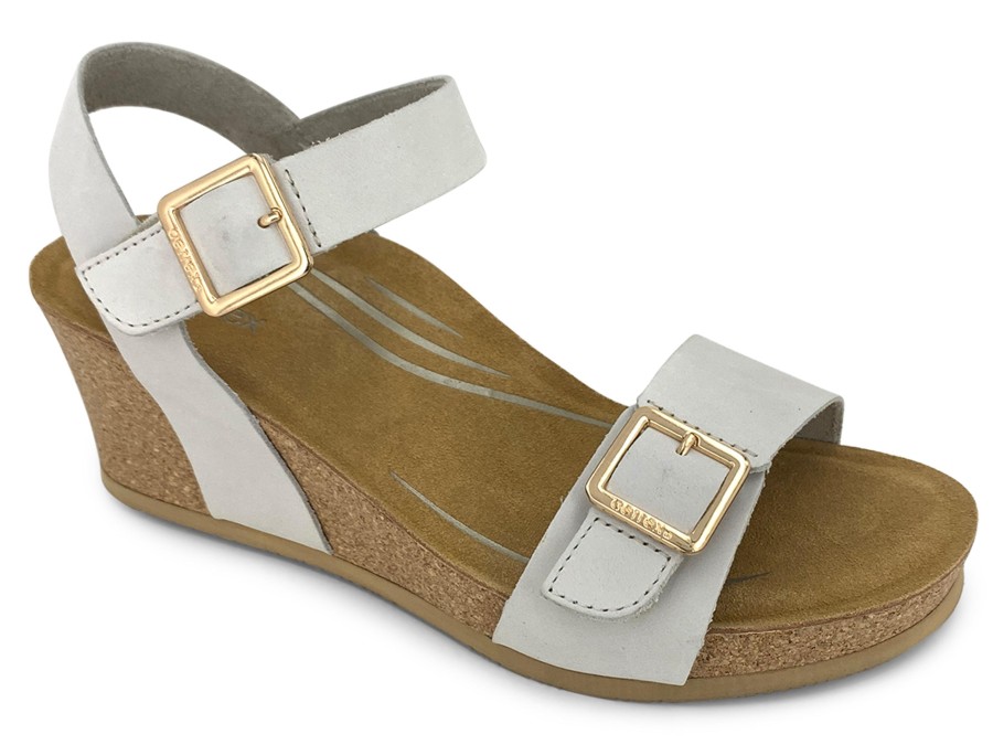 Sling-Back AETREX | Aetrex Lexa Wedge Sandal Ivory