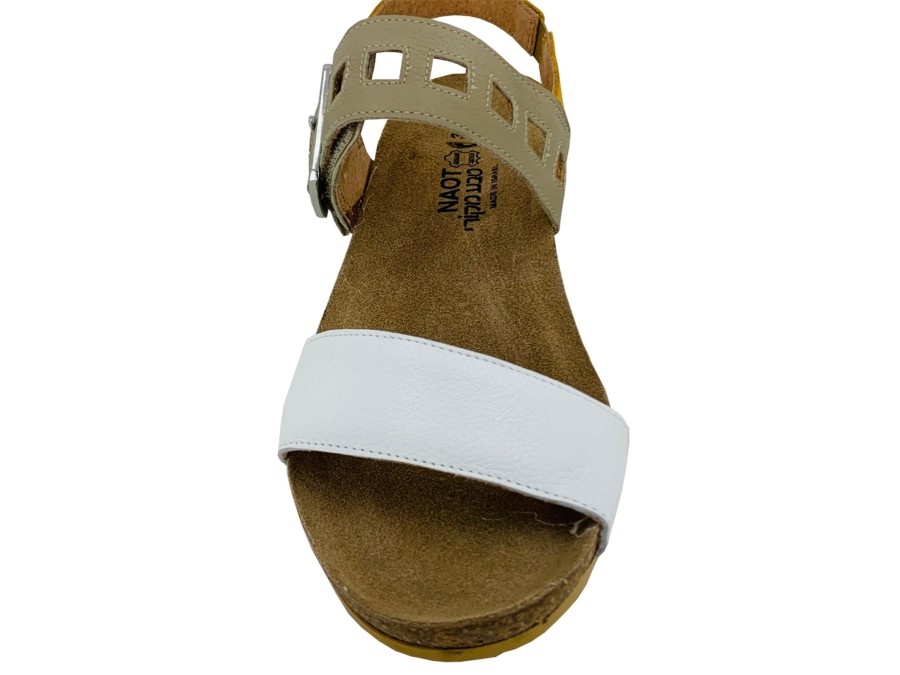 Sling-Back NAOT | Naot Dynasty Women'S Wedge Sandal White Multi White/Mult