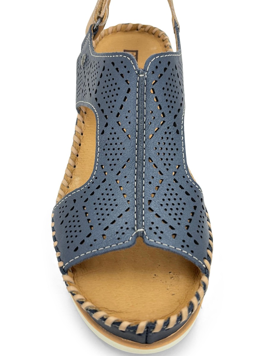 Sling-Back PIKOLINOS | Pikolinos Aguadulce 1775 Platform Wedge Sandal Blue