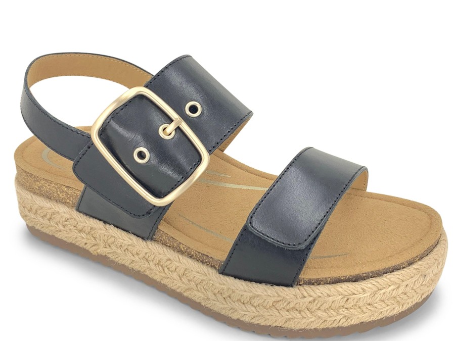 Espadrille AETREX | Aetrex Vania Platform Sandal Black