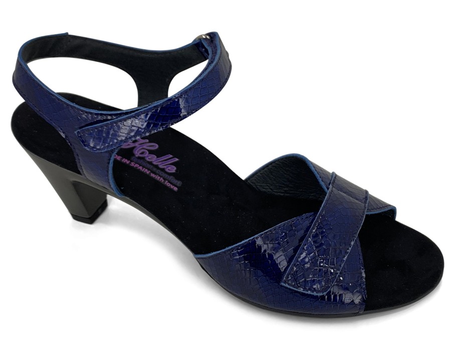 Sling-Back HELLE COMFORT | Helle Comfort Eudora Quarter Strap Heel Navy