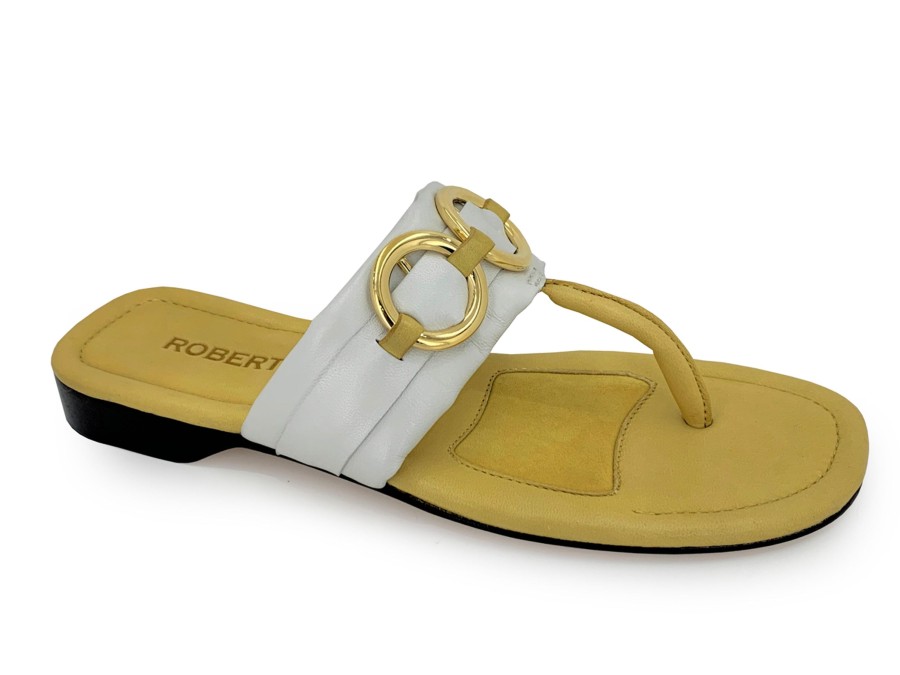 Thong Sandals ROBERT ZUR | Robert Zur Kai Thong Sandal Citrus White Citris/White