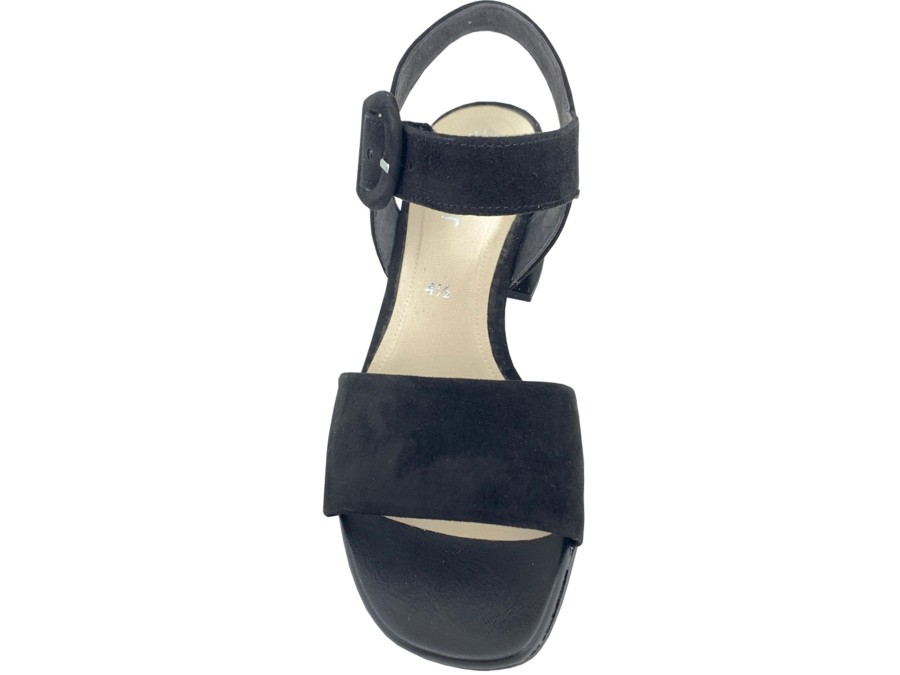 Sling-Back GABOR | Gabor 1.710 Dresden Quarter Strap Sandal Black