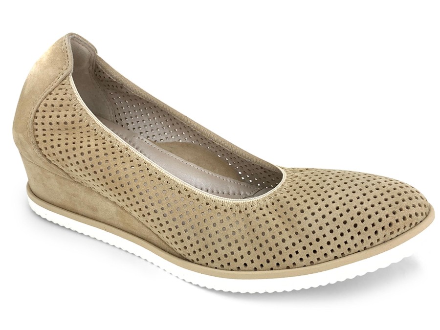 Ballets BELLA COMFORTO | Bella Comforto Joy Ballet Wedge Camel