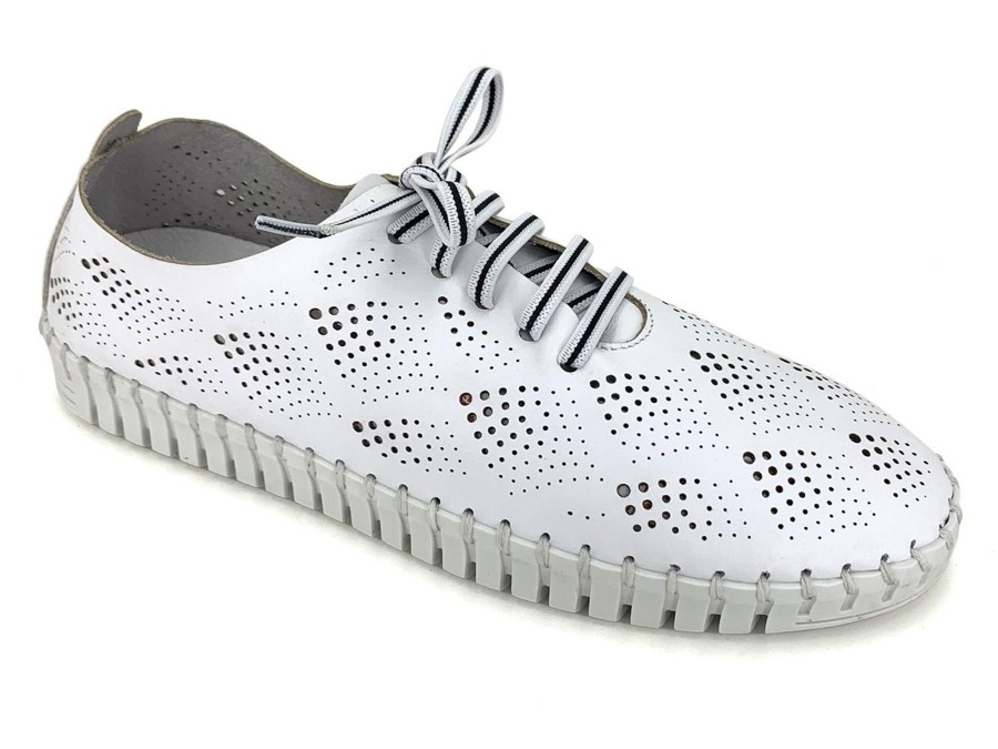 Shoes, Closed ERIC MICHAEL | Eric Michael Annie Women'S Lace-Up Shoe White