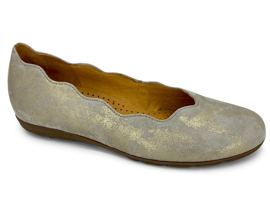 Ballets GABOR | Gabor 4.166 Scallop Slip-On Metallic